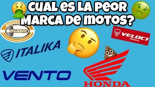 Cual es la PEOR marca de MOTOS en MEXICO 🤔 [upl. by Lorinda]