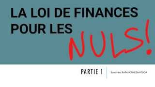 LA LOI DE FINANCES POUR LES NULS [upl. by Oona740]