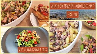 Mrkač na salatu  Salata od Hobotnice na tri načina  recept  Mrkač na salatu  Muzgavac [upl. by Eniahs640]