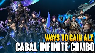 WAYS TO GAIN ALZ FOR BEGINNERS IN CABAL MOBILE INFINITE COMBO 🔥 [upl. by Gerda]