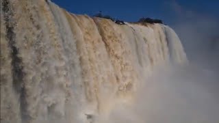 Descopera BRAZILIA  Cascada Foz de Iguacu cu romanii la final Ramas Bun Brazilica waterfall [upl. by Podvin]