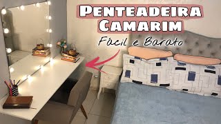 COMO FAZER PENTEADEIRA ESPELHO CAMARIM GASTANDO POUCO  DIY Cantinho de Estudos Tumblr 😍 [upl. by Onaivlis]