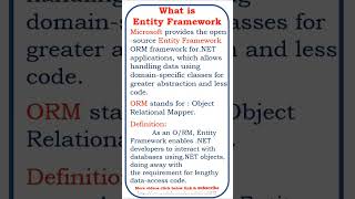 what is entity frameworkensolutions5210 coding shorts entity entityframework [upl. by Azarcon866]