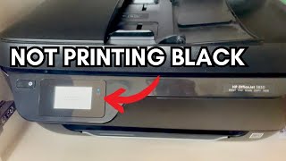 HP Printer Black ink not printing  SOLVED [upl. by Root]