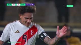 PERÚ vs CHILE ¡PAOLO NO GUERRERO TUVO LA MÁS CLARA DEL PRIMER TIEMPO  CLASIFICATORIAS 2026 🇵🇪⚽🇨🇱 [upl. by Kizzee]