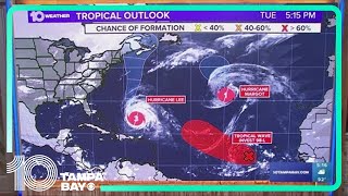 Tracking the Tropics Floridas East Coast to see dangerous surf rip currents [upl. by Arinay406]