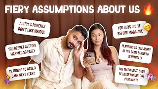 Answering SPICY Assumptions About Us🌶😂 Mridul amp Aditya [upl. by Laux]