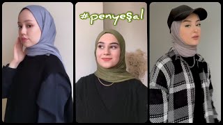 Penye Şal Bağlama Modelleri  Combed Shawl Tying Models [upl. by Placeeda]