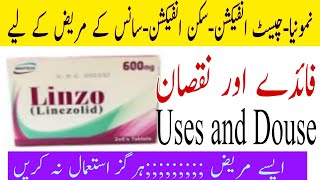 Linzo 600 mg tablet Linezolid tablets IP 600 mg in HindiUrdupowerful antibioticuses and douse [upl. by Allare165]