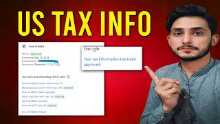 How to Submit US Tax Information Form in Google AdSense 2024  How To Fill US TAX from pakistan [upl. by Eux300]