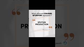 Sputum Colors amp Diagnosis sputum mucus phlegm medical ytshorts ytshort viral trending fyp [upl. by Aicenat]