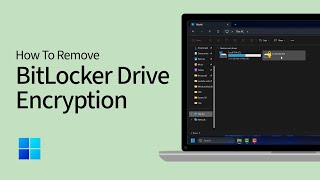 How To Remove BitLocker Encryption in Windows 1011 [upl. by Carlina]