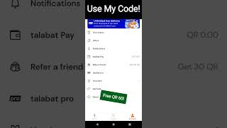 Order Talabat Sign up 60 QR Free Voucher Code DIMPLEA56502 Qatar Egypt Saudi Arabia UAE 2023 [upl. by Eimmij]