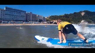 Escuela de surf ESSUS Zarautz [upl. by Ahsirtak805]