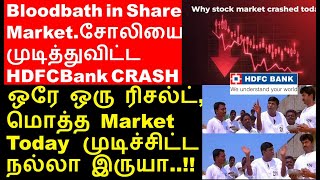 Bloodbath in share market  சோலியை முடித்துவிட்ட HDFC Bank Share Result  IEX share analysis [upl. by Kevina]