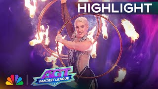 Grace Good DAZZLES the crowd with FIERY acrobatics  AGT Fantasy League 2024 [upl. by Siuqcram]