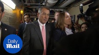 House Speaker Boehner dodges press moments after resignation  Daily Mail [upl. by Piks]