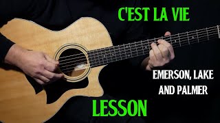 how to play quotCest La Viequot on guitar by Emerson Lake amp Palmer  acoustic guitar lesson tutorial [upl. by Annail]