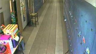 Surveillance Video Suspect Chased Through VelmaPenny Elementary School In Lindale [upl. by Haily]