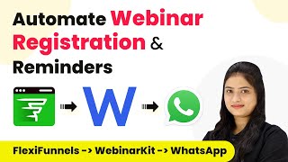 How to Add WebinarKit Registrant for FlexiFunnels Form Submission and Send Reminder on WhatsApp [upl. by Nolyarb]