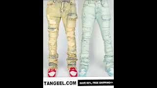 vintage stacked flared jeans 100 stylespunkrock punkboy punkmetal [upl. by Coshow]