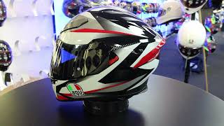 AGV K5S Plasma Helmet WhiteBlackRed [upl. by Billmyre789]