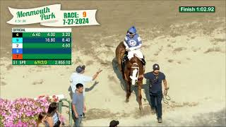 MONMOUTH PARK 72724 RACE 9 [upl. by Aihsined]