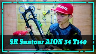 Fork Harga 4 Jutaan  Fork SR Suntour Aion 34mm Travel 140mm [upl. by Lewes973]