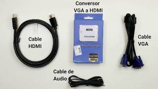 Tutorial Instalación Conversor VGA a HDMI [upl. by Sukramal]