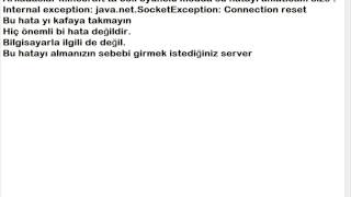 Minecraft Internal exception java net SocketException Connection reset hatasıKesin Çözüm [upl. by Eterg]