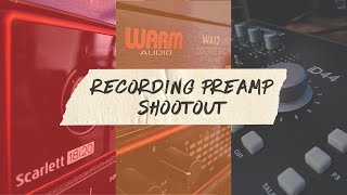 Recording Preamp Shootout  Focusrite Scarlett 18i20 vs Warm Audio WA12 vs Audient iD44 [upl. by Maure]