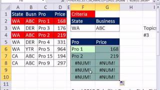 Excel Magic Trick 866 Four Lookup Values In VLOOKUP Formula 6 Examples [upl. by Ani]