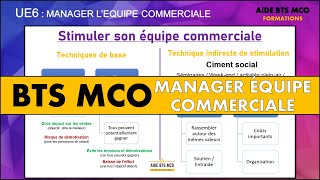 AIDE BTS MCO  Comment stimuler son équipe commerciale   U6 MANAGEMENT DEQUIPE [upl. by Lsiel]