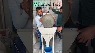 M100 Grade Concrete with JSW cement  Concrete Rheology  V funnel Test [upl. by Dyson]