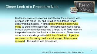 ICD10PCS Understanding Procedure Notes [upl. by Alahc780]