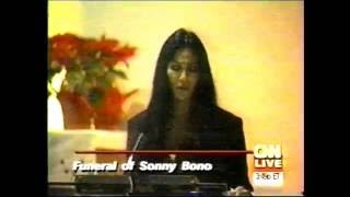 CNNSONNY BONO FUNERAL1998CHER EULOGY [upl. by Labana]