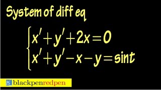 System of differential equations by elimination sect529 [upl. by Dmitri]