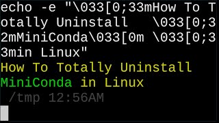 How to Totally Uninstall MiniConda in Linux miniconda is a python environment for datascience [upl. by Akenihs910]