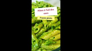 Pâtes à lail des ours façon pesto Recette Vegan [upl. by Tzong]