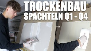 Trockenbau richtig spachteln wie ein Profi Qualitätsstufe Q1 bis Q4 – So geht’s DIY  kreativtobi [upl. by Hajin153]