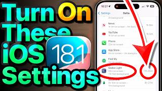 iOS 181 Settings To Turn ON Now amp Our 1 iPhone Battery Fix [upl. by Kcirdle655]