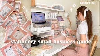 SMALL BUSINESS GUIDE 🖇️📦 aesthetic stationery shop desk tour how i pack orders supplies amp apps [upl. by Woodruff]