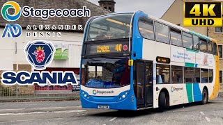 Stagecoach North Lancashire 40 Preston to Lancaster via Garstang ADL Enviro400 Scania N230UD [upl. by Elleimac]