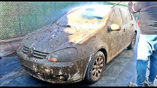 20 YEARS UNWASHED CAR  Wash the Dirtiest Volkswagen Golf [upl. by Bil]