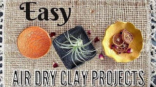 Simple Diy Air Dry Clay Crafts  Perfect For Beginners [upl. by Euqinomad]