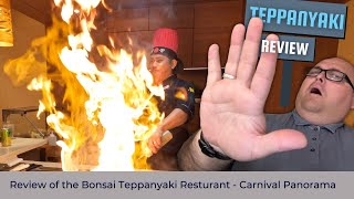 Bonsai Teppanyaki Restaurant  Carnival Panorama  Meal and Restaurant Review [upl. by Caputto]