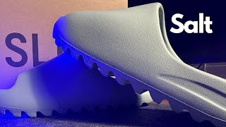 Adidas Yeezy Slide quotSaltquot Review amp on Feet [upl. by Munshi]