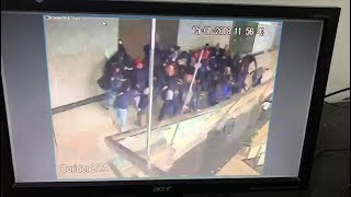 CCTV footage emerges of floor collapse at Indonesia Stock Exchange [upl. by Cosetta]