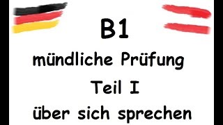 B1 mündliche Prüfung Teil 1 über sich sprechen قسمت اول امتحان شفاهی ب۱ [upl. by Anilys]