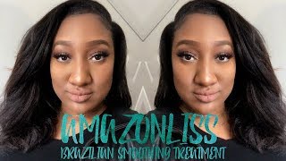 DIY BRAZILIAN SMOOTHING TREATMENT ON NATURAL HAIR  IAMNETTAMONROE [upl. by Clava885]